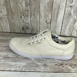 Vans Women's Ivory Lace Up Sneakers size 9.5  Skateboard Shoes Flats